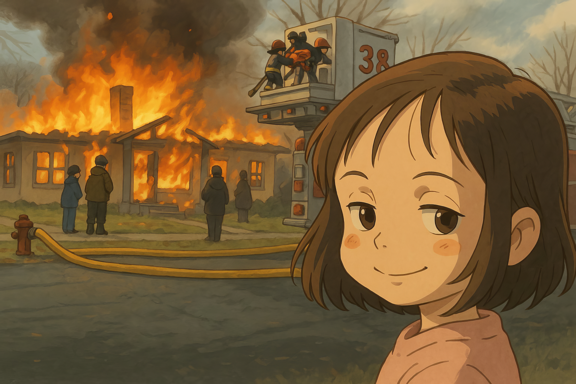 Disaster Girl (Ghibli meme version)