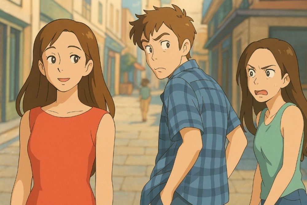 Distracted Boyfriend (Ghibli meme version)